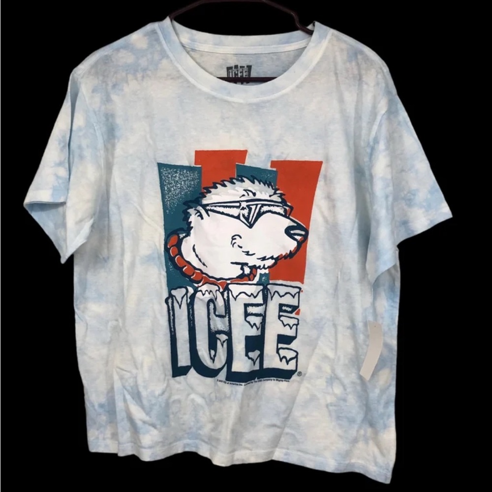 ICEE Bear Retro Logo Graphic Tee in white cotton fabric rare design mens XL